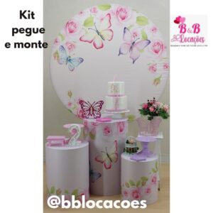 Kit Pegue e monte decoração aniversário infantil Guarulhos – menina – Borboletas