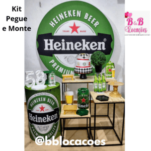 Kit Pegue e monte decoração aniversário adulto Guarulhos – homem – Heineken