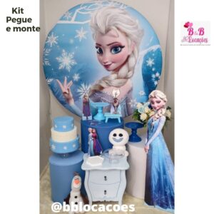Kit Pegue e monte decoração aniversário infantil Guarulhos - menina - Frozen Elsa