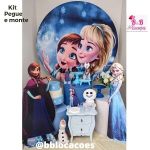 Kit Pegue e monte decoração aniversário infantil Guarulhos - menina - Frozen Elsa Ana