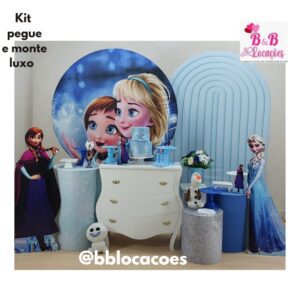 Kit Pegue e monte decoração aniversário infantil Guarulhos - menina - Frozen Elsa Ana