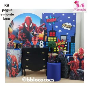 Kit Pegue e monte decoração aniversário infantil Guarulhos - menino - Homem aranha