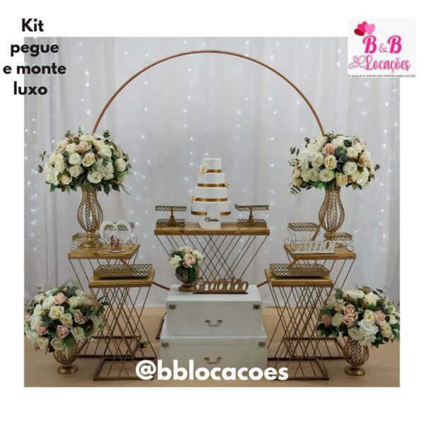 Kit Pegue e monte decoração aniversário noivado Guarulhos – Casamento – Flores brancas