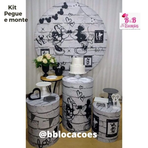 Kit Pegue e monte decoração aniversário noivado Guarulhos – Casamento – Mickey e Minnie