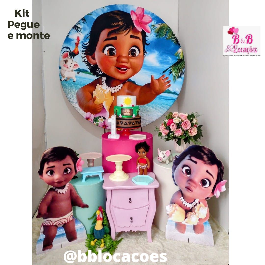 Kit Decoração Festa Infantil Moana