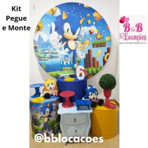 Kit Pegue e monte decoração aniversário infantil Guarulhos - menino - Sonic
