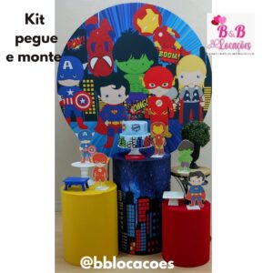 Kit Pegue e monte decoração aniversário infantil Guarulhos - menino - Vingadores Baby
