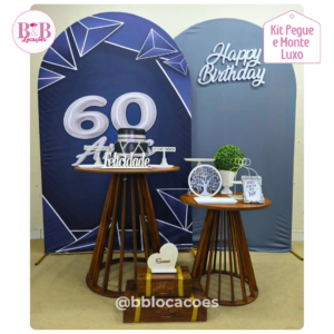 60  anos Azul e Prata - Kit Clássico 2