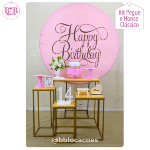 Happy Birthday Rosa - Kit Clássico