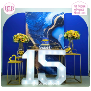 Mármore Azul 15 anos - 2 arranjos