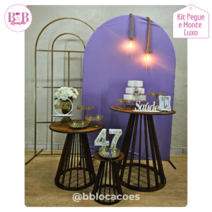 Rústico Lilás e Dourado - Kit Clássico 2