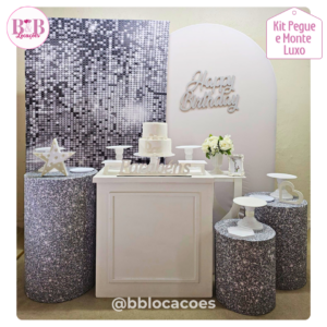 Shimmer Prata e Branco - Kit Luxo