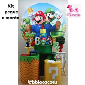 Kit Pegue e monte decoração aniversário infantil Guarulhos - menino - Super Mário