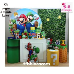 ALUGUEL Decoração Super Mário Bros - Pegue e Monte