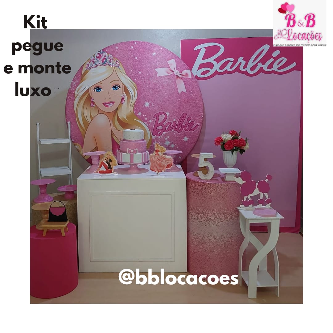 Kit Festa Redondo Barbie Maquiadora - Decoração Infantil