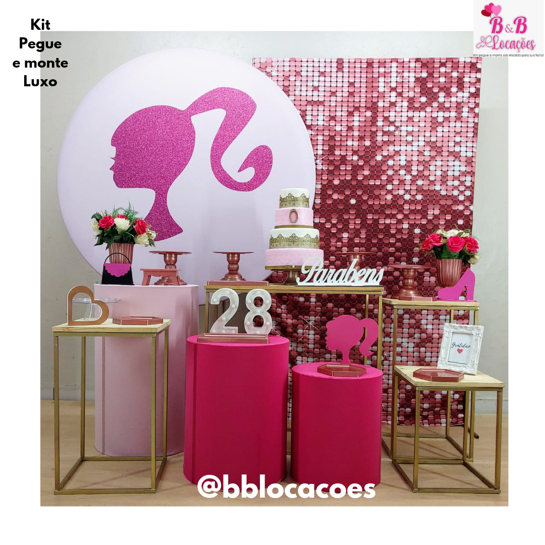 Kit Festa Redondo Barbie Maquiadora - Decoração Infantil