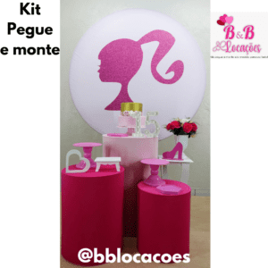 Kit Pegue e monte decoração aniversário infantil Guarulhos – menina – Barbie silhueta