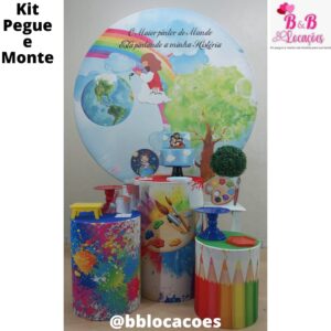 Kit Pegue e monte decoração aniversário infantil Guarulhos – menina – O maior pintor do mundo