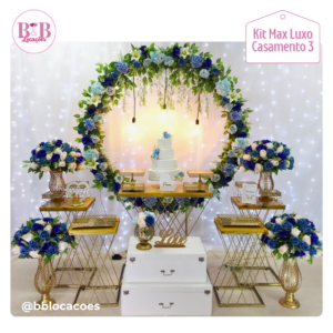 Kit Ouro - Flores Azuis