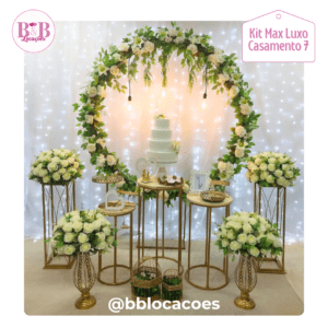 Kit Ouro - Mesas Cilindro de ferro