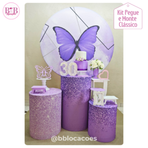 Borboleta lilás geométrico - Kit Clássico