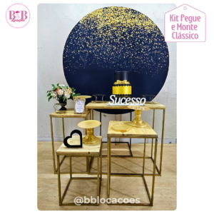 Glitter Dourado e Preto - Kit Clássico