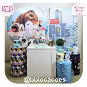 Kit Pegue e monte decoração aniversário infantil Guarulhos – menino – PETS a vida secreta dos bichos
