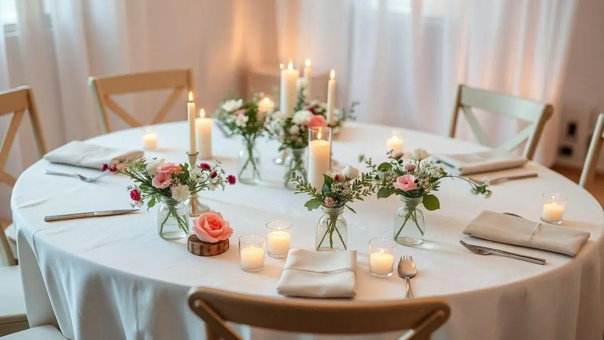 Inspirações para mesa de casamento com baixo orçamento