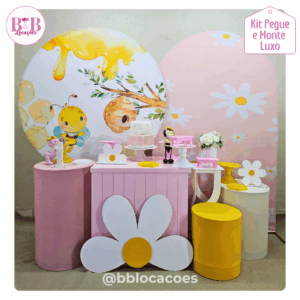 Kit Pegue e monte decoração aniversário infantil Guarulhos – menina – Abelha Abelhinha