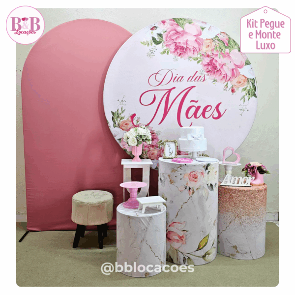 Kit Pegue e monte decoração aniversário adulto Guarulhos – mulher – Feliz dia das Mães - Kit Luxo