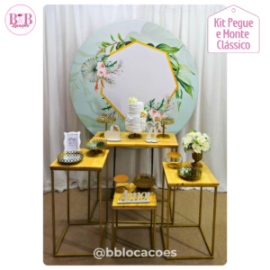 Kit Bronze 1 - Floral Geométrico Verde