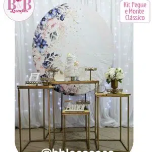 Kit Pegue e monte decoração casamento noivado Guarulhos – Floral azul e rosa