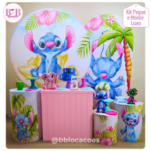 Stitch Praia Aquarela - Kit Luxo