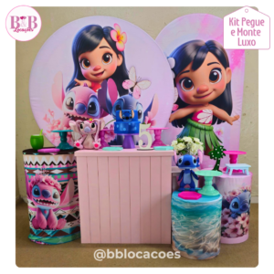 Lilo Stitch Rosa - Kit Luxo
