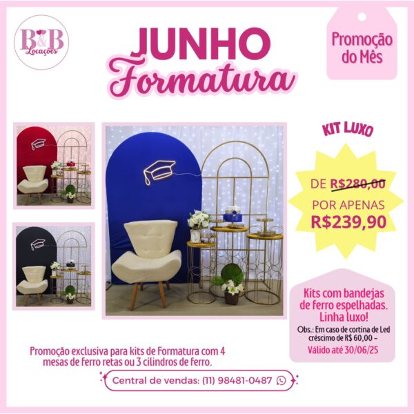 Kit Pegue e monte decoração Promoção Formatura Guarulhos – Kit Luxo 2