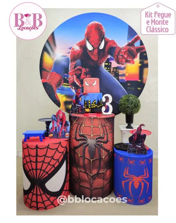 Kit Pegue e monte decoração aniversário infantil Guarulhos – menino – Homem aranha