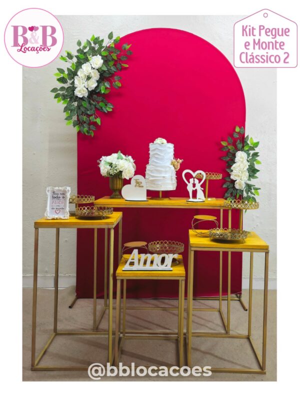 Kit Pegue e monte decoração casamento noivado Guarulhos – Romano folhagens - Image 2