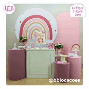 Arco-Íris Boho Rosa - Kit Luxo