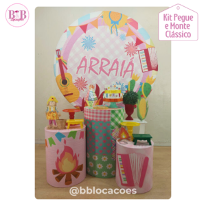 Festa Junina Arraiá Rosa - Kit Clássico 1