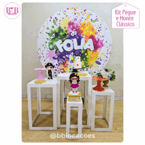 Carnaval Folia - Kit Clássico Mesas Cubo Brancas