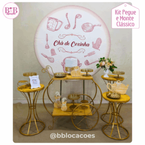 Chá de Cozinha Bege - Kit Clássico Carrinho