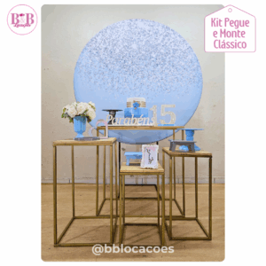 Glitter Prata e Azul - Kit Clássico