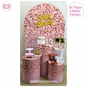 Glitter Rosê Gold - Kit Clássico