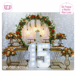 Kit Ouro – 15 anos – Arco Floral