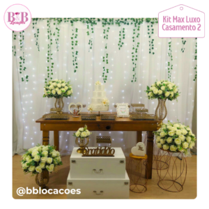 Kit Prata - Mesa de Madeira Rústica