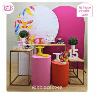 Carnaval Máscaras Rosa - Kit Luxo 2