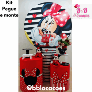 Minnie Vermelha Listras - Kit Clássico