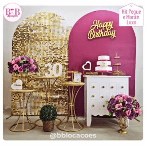 Shimmer Dourado e Marsala - Kit Luxo