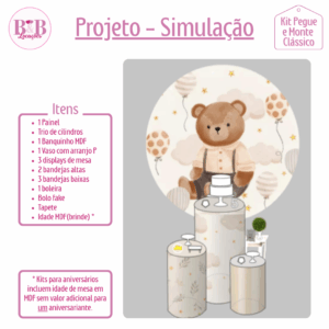 Urso Marrom Aquarela - Kit Clássico 1