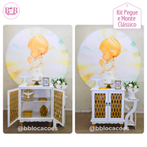 Anjo de Joelhos - Dourado - Kit Clássico